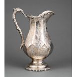 Alabama Coin Silver Water Pitcher , Lewis Owen (1803-1893), Montgomery, wc. 1830-1856, marked "L.