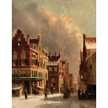 Petrus Pieter Gerardus Vertin (Dutch, 1819-1893) , "Stradsgericht te Amsterdam", oil on panel,