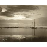 Theodore "Fonville" Winans (American/Louisiana, 1911-1992) , "Boats on the River", 1934, silver