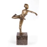 Bill Binnings (American/Louisiana, 20th c.) , "Movement from 5th Position", bronze, signed on self-