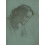 Elliott Daingerfield (American, 1859-1932), "Portrait of Helen McCarthy", c. 1900-1910, charcoal
