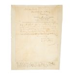 Confederate Secretary of War Judah Benjamin Signed Document, partially printed, on Confederate