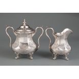 American Coin Silver Sugar and Creamer, Bigelow Brothers & Kennard, Boston, act. 1847-1867,