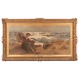 Philip Richard Morris (British, 1836-1902), "The Drifted Net", oil on canvas, signed lower left,