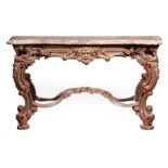 Monumental English Rococo Cast Iron Console, mid-19th c., labeled "James Yates/ Rotherham/