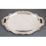 Gorham "Chantilly Duchess" Sterling Silver Tea Tray, 25 1/2 in. x 17 1/8 in., wt. 116.50 troy ozs