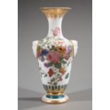 French Gilt and Enameled Opaline Glass Vase, 19th c., attr. to Jean Francois-Robert, Baccarat,
