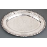 George IV Sterling Silver Platter, Philip Rundell, London, 1823, act. 1819-1823, shaped oval with