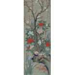 Japanese School, Meiji Period (1868-1912), "Birds and Flowers of the Four Seasons", 4 paintings,