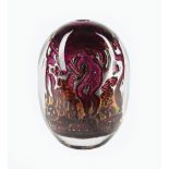 Jan Erik Ritzman (Swedish, b. 1943) for Transjo Hytta Glass Vase, 2007, signed, with purple