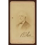 Robert E. Lee Signed Carte de Visite, from the photograph taken by Michael Miley, signed in black