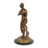 Bronze Figure of the Venus de' Medici, after the antique in The Uffizi, Florence, inscribed "