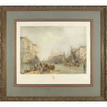 David Lucas (British, 1802-1881), "The Grand Canal", c. 1853, hand-colored engraving, after James