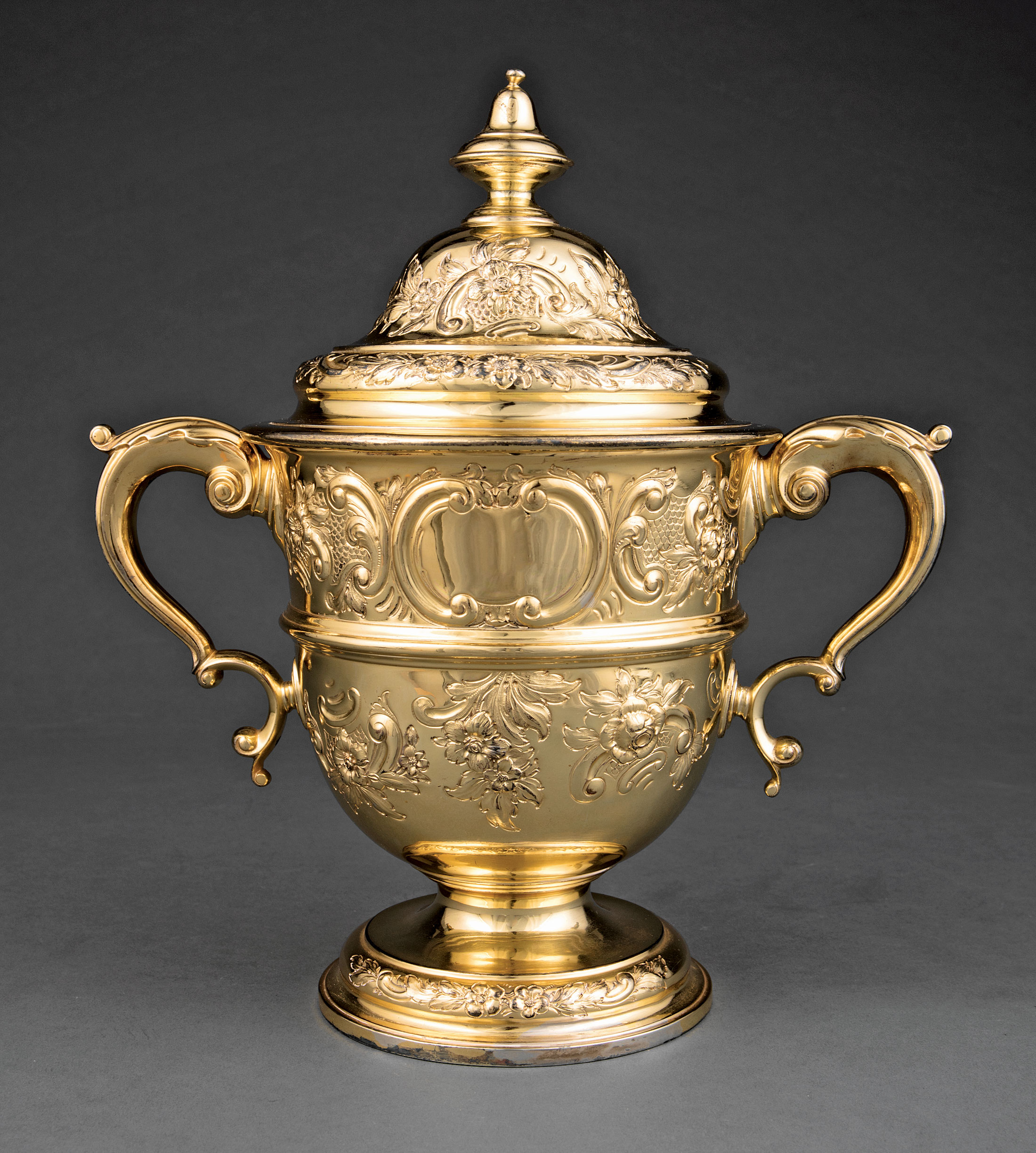 Antique English Sterling Silver Gilt Cup and Cover in the Georgian Taste, Edward Barnard & Sons,