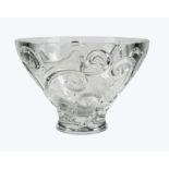 Lalique Frosted and Molded Glass "Verona" Bowl, marked "Lalique France", decorated with birds, h.
