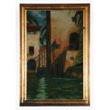 Italian School, 1926, "Venetian Canal", oil on canvas, signed "J. Maniaci" and dated lower right, 16