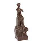 Ernst Hegenbarth (Austrian, 1867-1944), "Victory", 1908, patinated bronze, signed and dated on