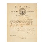 Republic of Texas/ Louisiana Governor Edward White Signed Documents, three documents relating to