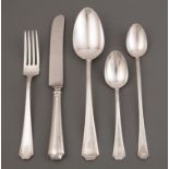 Durgin "Fairfax" Sterling Silver Partial Flatware Service, pat. 1910, incl. 6 forks (l. 7 1/8