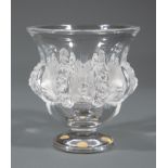 Lalique Crystal "Dampierre" Vase, marked "Lalique France", h. 5 in., dia. 4 1/2 in