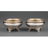 Pair of George III Sterling Silver Master Salts, Benjamin Smith II & James Smith III, London,