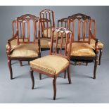 Eight American Gothic Carved Mahogany Dining Chairs, c. 1845, possibly Charles Baudouine (act.