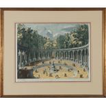 Antique Prints of the Gardens at Versailles, "La Colonnade" and "Fontaine de L'Ecelade", 2 hand-