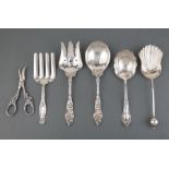 Good Group of Antique American Sterling Silver Serving Pieces, incl. George B. Sharp, Philadelphia