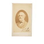 Signed Robert E. Lee Carte de Visite, c. 1865, the famed "Floppy Tie" image, using the original 1864
