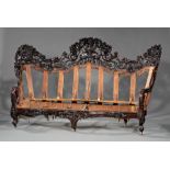 Rare American Rococo Carved and Laminated Rosewood Sofa, c. 1850-1860, attr. to John Henry Belter,