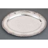 George IV Sterling Silver Platter, Philip Rundell, London, 1823, act. 1819-1823, shaped oval with
