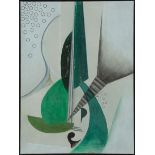 Will Henry Stevens (American, 1881-1949), "Untitled (Abstract Composition in Green and Grey)", c.
