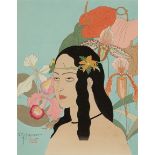 Paul Jacoulet (French/Japanese, 1896-1960), two woodblock prints, incl. "Une Belle de Palaos",