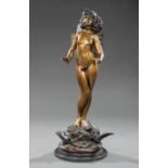 Henry Charles Fehr (British, 1867-1940), "Cold Spring", bronze, signed and "© ASB" inscribed on