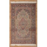 Antique Persian Rug, central medallion, spandrels, overall vining floral design, 4 ft. 2 in. x 6 ft.