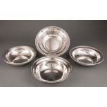 Four Vintage American Sterling Silver Serving Bowls, incl. 2 by Gorham, dia. 9 in. to 9 5/8 in.,