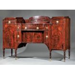 American Late Federal Carved Mahogany Sideboard, early 19th c., possibly Duncan Phyfe, New York,