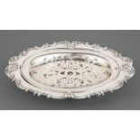 American Sterling Asparagus Dish with Mazarine, Frank M. Whiting, act. 1878-1940, shaped oval with