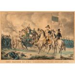 Pair of Currier & Ives Prints, "Battle of New Orleans, Fought Jan. 8th, 1815", 1842, 2 hand-