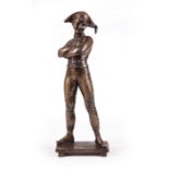 Bronze Figure of a Jester after "L'Arlequin" by René de Saint-Marceaux, h. 20 1/4 in., w. 7 1/2 in.,