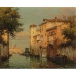 Antoine Bouvard, Sr. (French, 1870-1956), "Venetian Canal" and "Venetian Canal with View of Santa