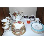 SECTION 27. A 20-piece Royal Albert 'Old Country Roses' tea service comprising teapot, cups, saucers