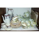 SECTION 5. Three assorted part tea-sets including Royal Doulton 'April V 2000' pattern, Crown