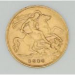 An Edward VII 1910 22ct gold half-sovereign, gross weight approximately 4g