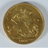 A 22ct gold full sovereign dated 1925, VF condition,