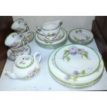 SECTION 19. A 31-piece Royal Doulton 'Glamis Thistle' pattern part tea and dinner service, signed '