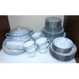 SECTION 14. A 45-piece Noritake 'Blue Hill' pattern part tea and dinner service, comprising teacups,