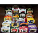 SECTION 46. Approximately 60 assorted boxed model vehicles including Lledo and Matchbox examples,