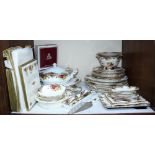 SECTION 1. A 27-piece Royal Albert 'Old Country Roses' pattern part dinner service, comprising