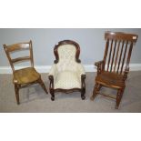 Three various small child's or dolls chairs